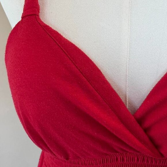 No Boundaries red maxi dress with sturdy braided straps and elastic waistband - Picture 2 of 6